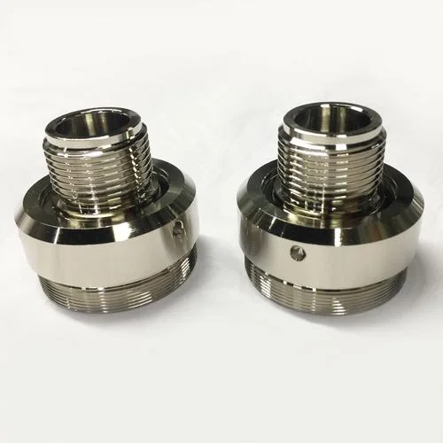 CNC Machined Metal Part Electroless Nickel Plating Finish CNC machined metal part with chrome plating finish for high hardness, corrosion protection, and mirror-like surface appearance.