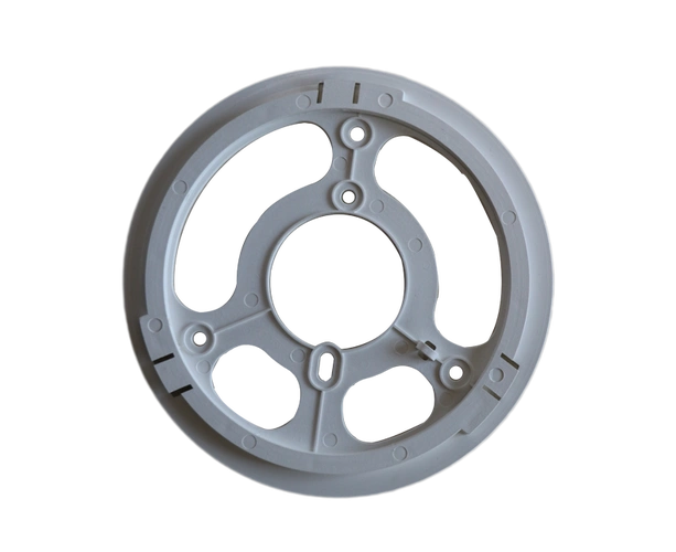 Injection molding display part showcasing precise molding process and surface quality.