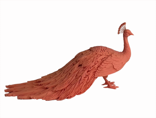 Red wax 3D printing material for additive manufacturing — high-precision plastic material used for prototyping and 3D printed models.