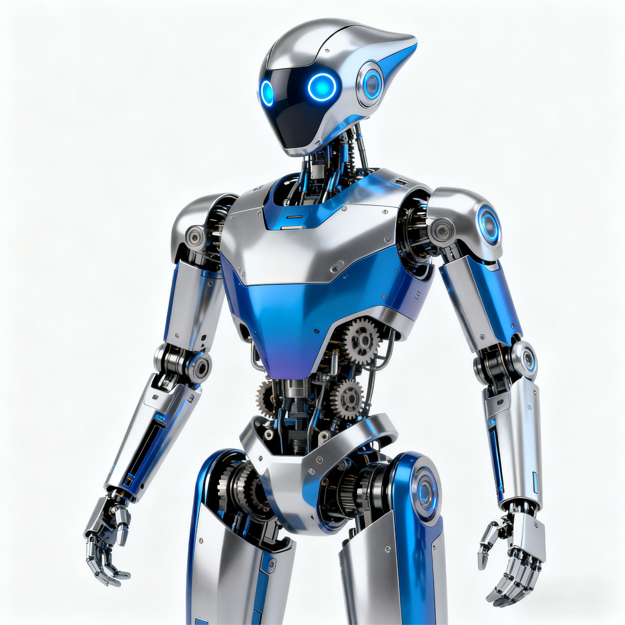 3D robot illustration showing a detailed and realistic robotic design for industrial and technological applications.