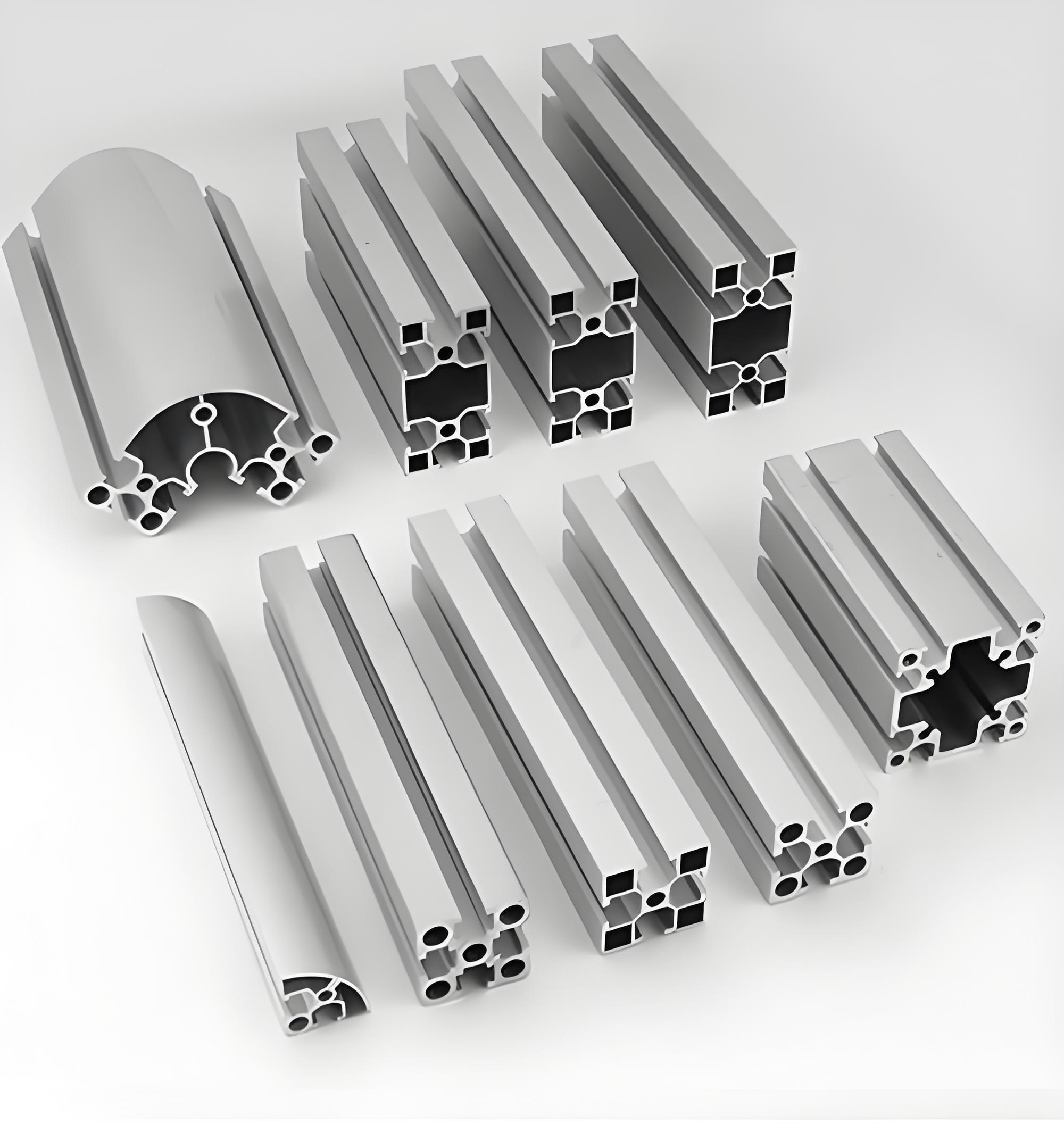 Aluminum Alloy Extruded Parts Aluminum alloy extruded parts with precision dimensions and high-quality surface finish