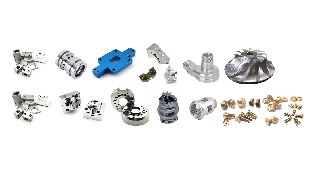 CNC Machined Parts Multiple Precision CNC machined parts in multiple materials — high-quality custom metal and plastic components manufactured with advanced CNC milling and turning technology.