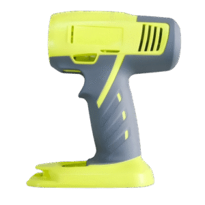 Hand shank component produced through precision overmolding — durable, ergonomic plastic and rubber part for industrial and consumer products.