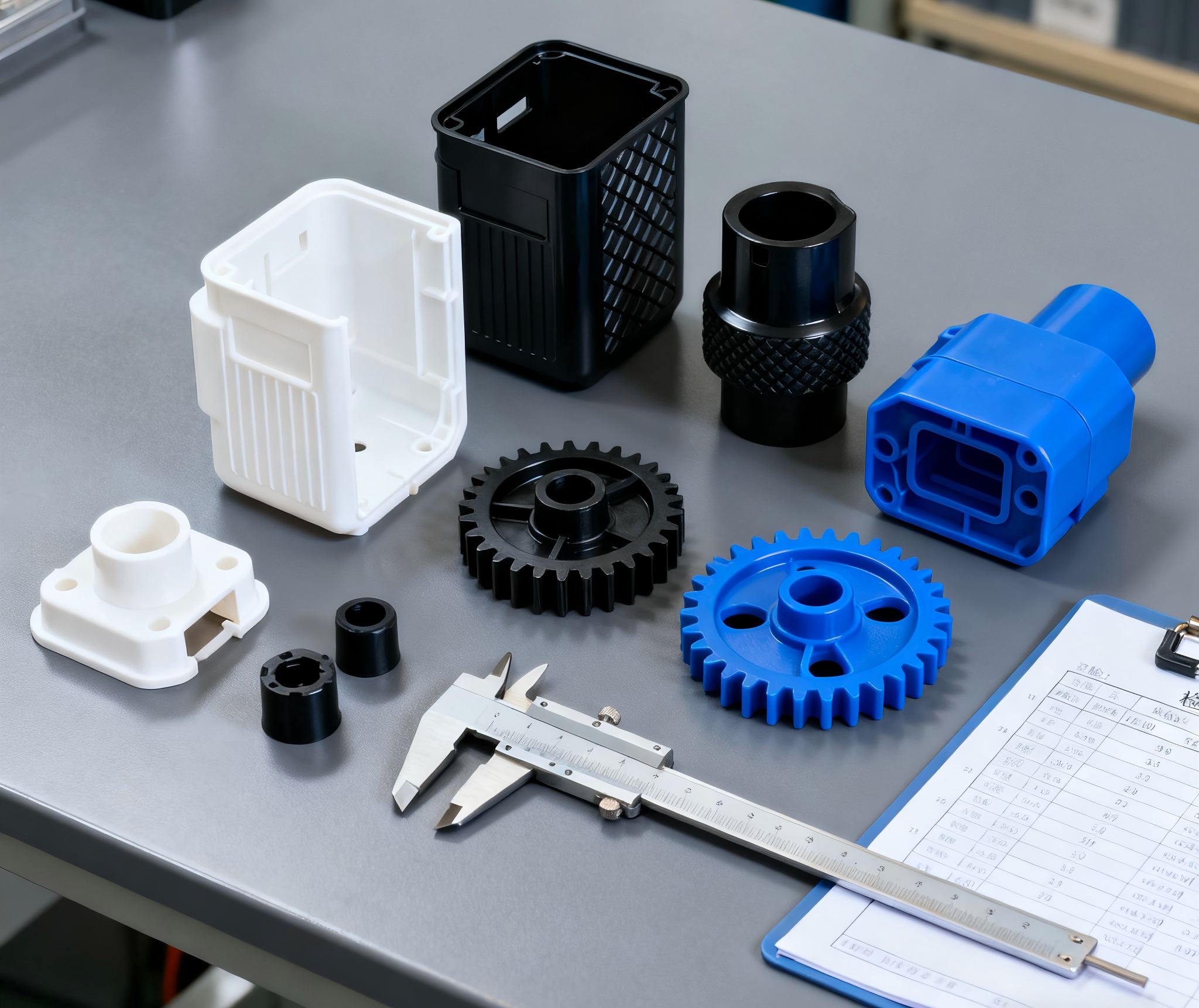 injection products Injection molding process diagram showing clamping, injection, cooling, and ejection stages